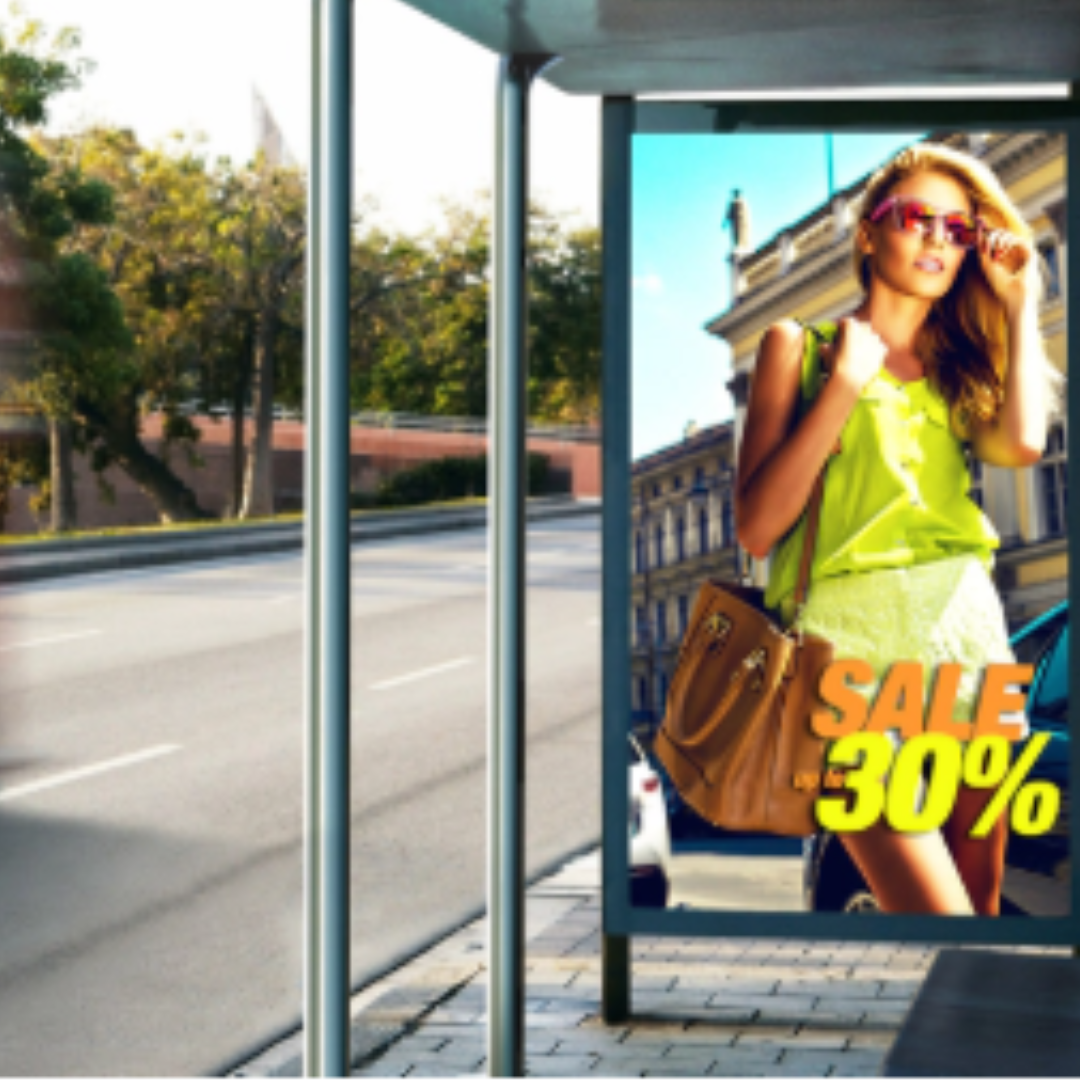 ilustrasi : iklan di halte bus