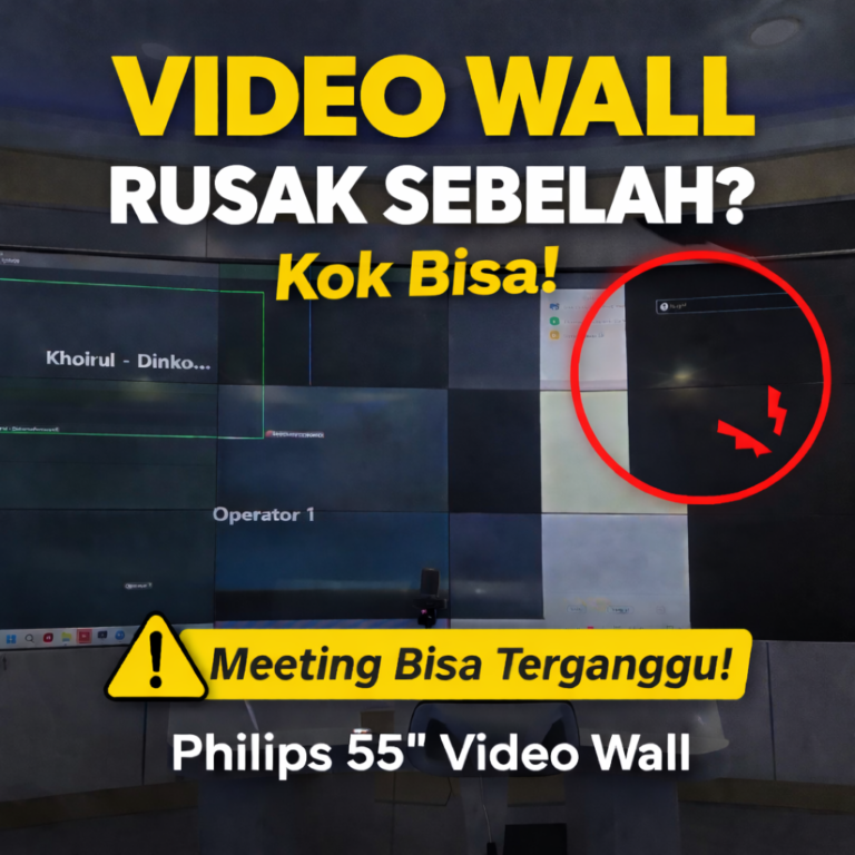 video wall philips 55 inch bezel 3.5mm rusak sebelah kanan di ruang meeting purworejo jawa tengah