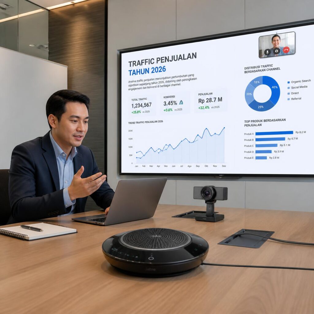 Camera Audio Confenrence sedang meeting online