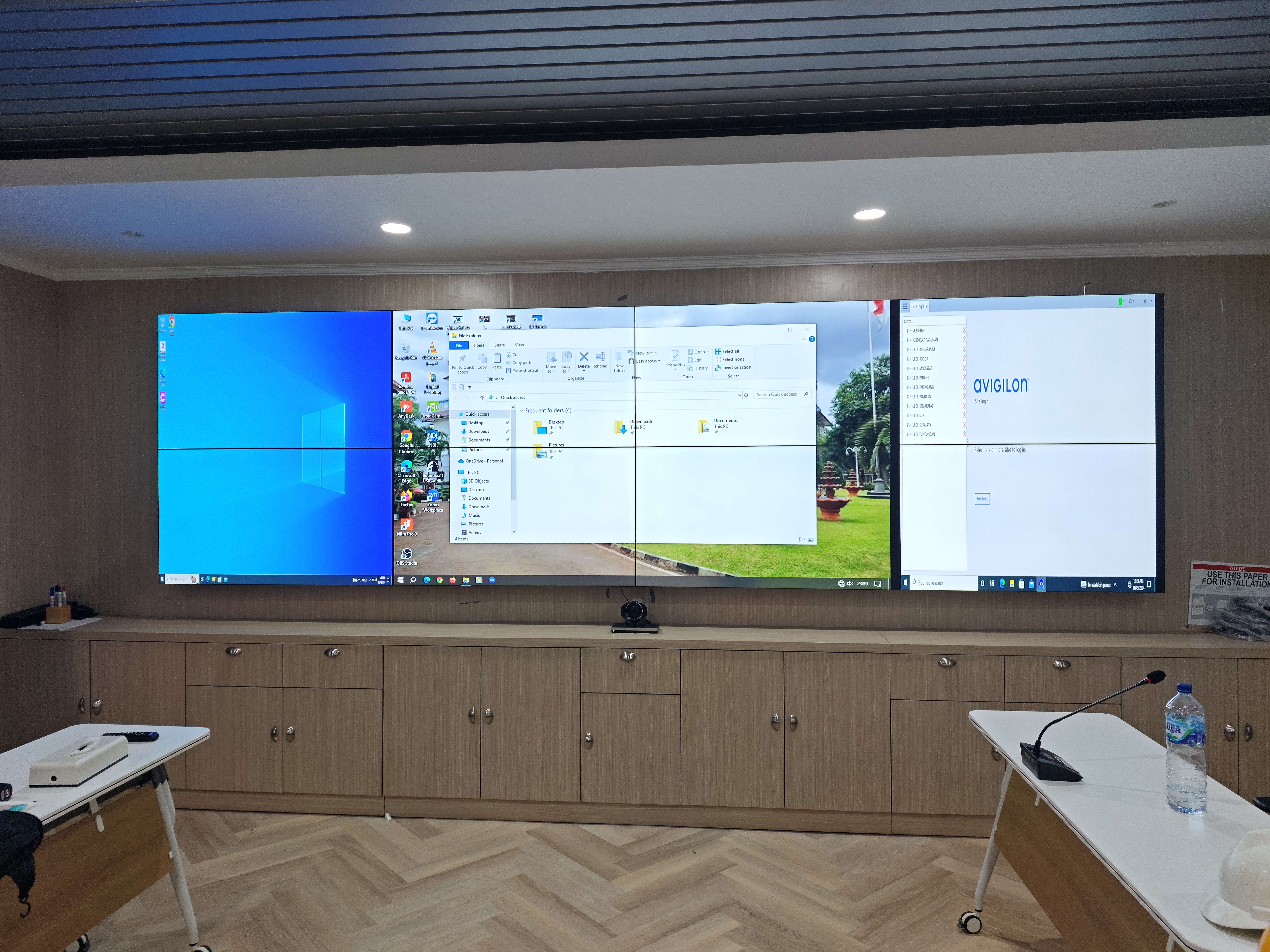 Video wall room meeting